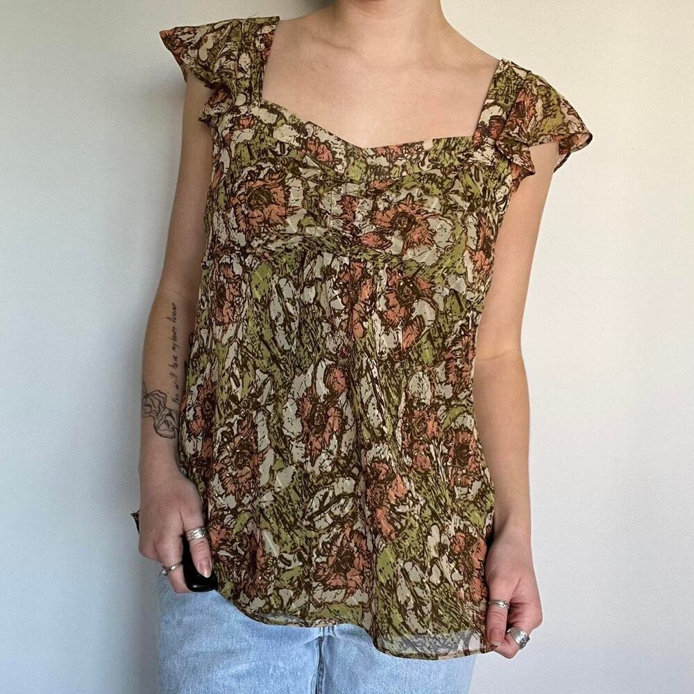 Y2k Floral Ethereal Fairy Top